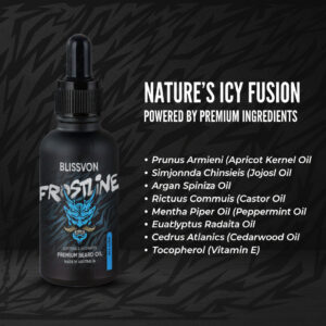 blissvon frostline premium beard oil – alpine mint (50ml)